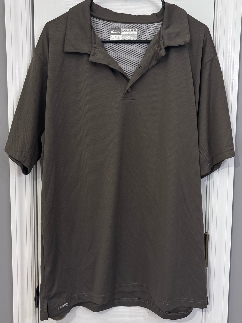 Drake Olive Green Men's Short-Sleeve Performance Polo